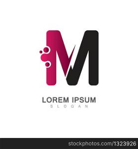 Letter M Icon With Creative design Modern. Vector Illustration