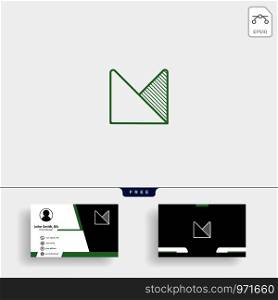 Letter M Infinity Line Logo Design Template Element and business card design - Vector. Letter M Infinity Line Logo Design Template Element and business card design