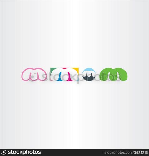 letter m logo design set vector icons sign