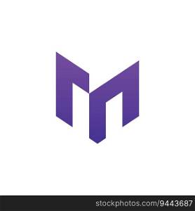 Letter M logo design template elements