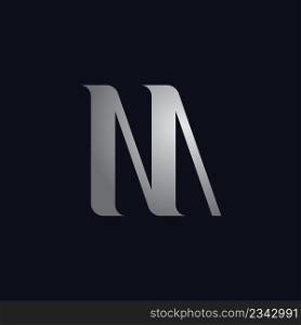 Letter M logo flat logo vector design template  Abstract M logo