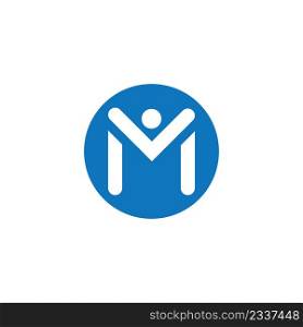 Letter M logo icon design template