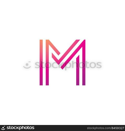 Letter M logo icon design template elements