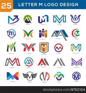 Letter M Logo Set, elegant and modern concept of Letter M Logo vector set