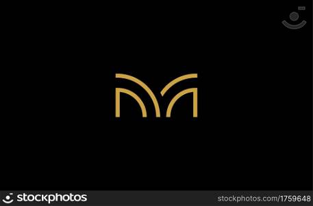 Letter M Luxury logo Vector design illustration