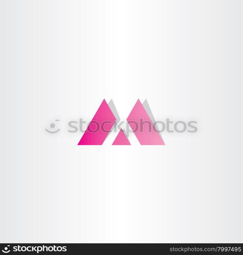 letter m magenta logo vector font