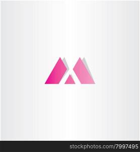 letter m magenta logo vector font