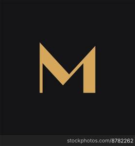 Letter M minimal logo icon design template elements