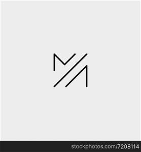 Letter M MM Monogram Logo Design Minimal Icon With Black Color. Letter M MM Monogram Logo Design Minimal
