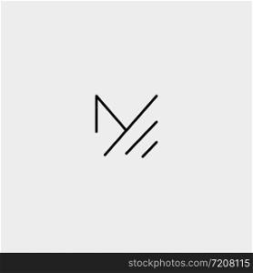 Letter M MM Monogram Logo Design Minimal Icon With Black Color. Letter M MM Monogram Logo Design Minimal