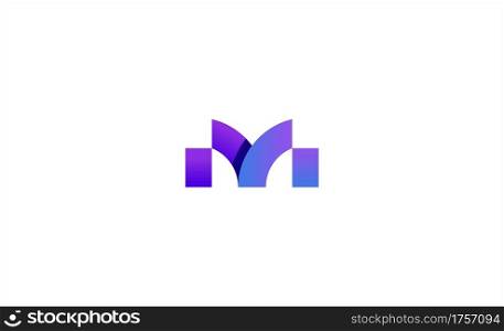 Letter M Modern Logo Design vector illustration