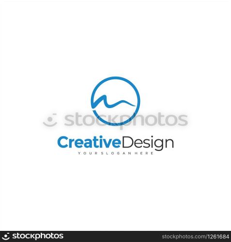 Letter M mountains Logo M letter vector logo design template. Business logo. Minimalistic brand identity