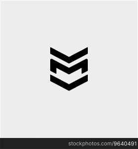 Letter m mw wm monogram logo design minimal icon Vector Image