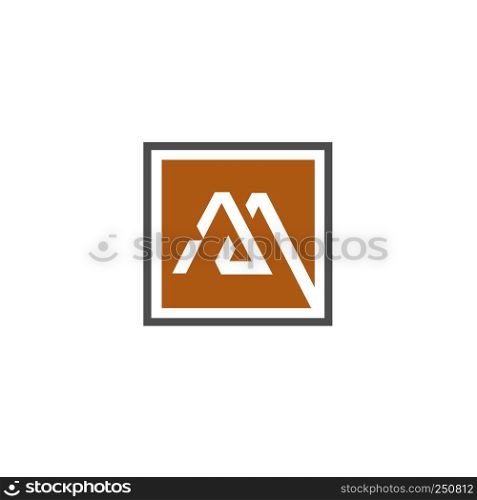 letter M square logo design vector illustration template, M letter logo vector, creative Letter M letter logo