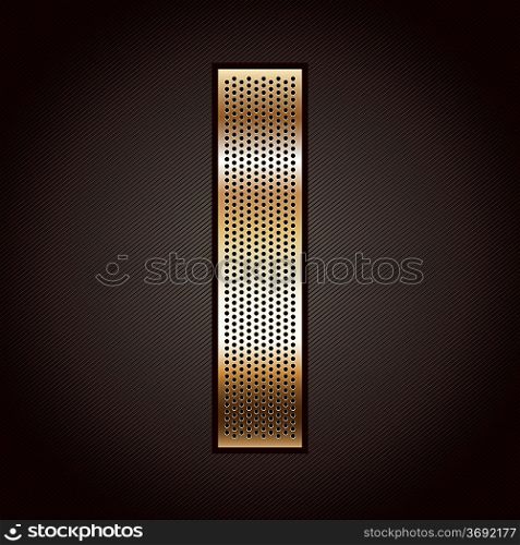 Letter metal gold ribbon - I