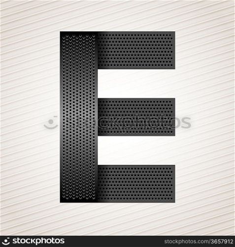 Letter metal ribbon - E