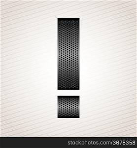 Letter metal ribbon - exclamation mark
