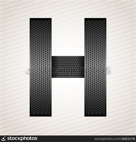 Letter metal ribbon - H