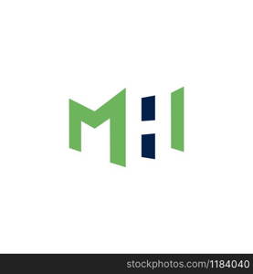 Letter MH vector logo design. Initial M H vector logo design concept.