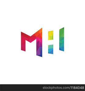 Letter MH vector logo design. Initial M H vector logo design concept.