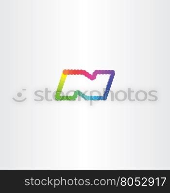 letter n colorful circles logo icon vector shape