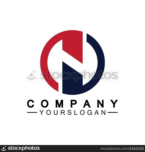 Letter Nˆ≤Concept Logo Vector Design Template