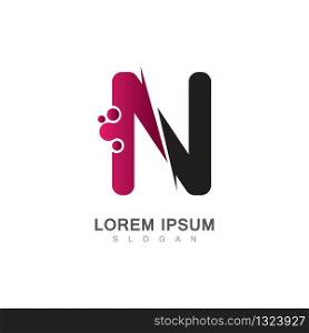 Letter N Icon With Creative design Modern. Vector Illustration