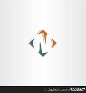 letter n logo icon vector sign logotype