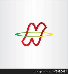 letter n neutron symbol design