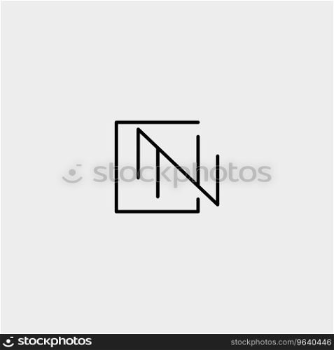 Letter n nn z zz monogram logo design minimal icon