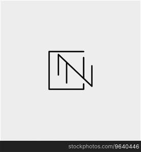 Letter n nn z zz monogram logo design minimal icon