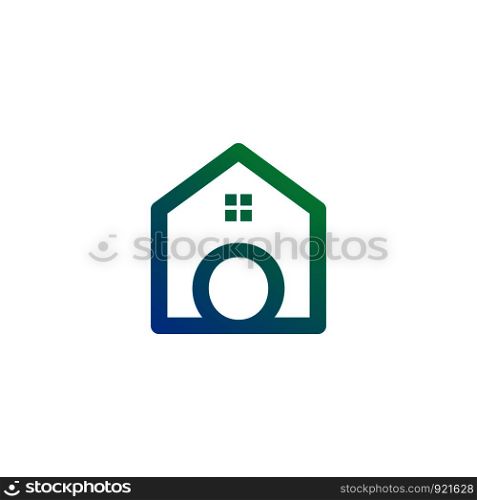 letter o architect, home, construction creative logo template, icon isolated elements. letter o architect, home, construction creative logo template
