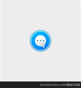 Letter o bubble chat logo template Royalty Free Vector Image