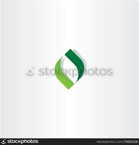 letter o green leaf logo icon element