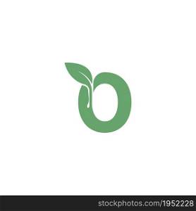 Letter O icon leaf design concept template vector