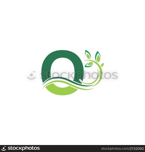 Letter O Icon with floral logo design template illustration vector