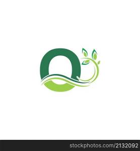 Letter O Icon with floral logo design template illustration vector