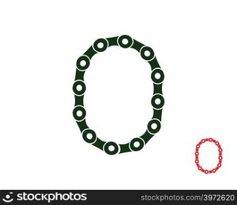 letter O logo chain concept illustration