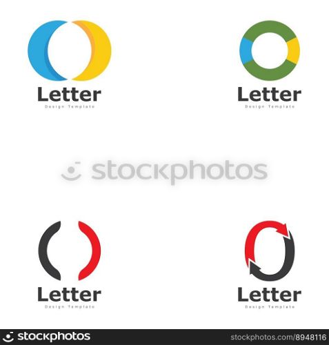 letter o number 0 logo icon design template elements