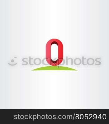 letter o zero 0 number vector logo icon