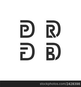 letter of PD,RD,FD,BD vector logo icon illustration design
