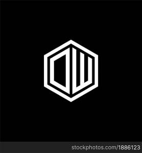 Letter OW logo polygon logo