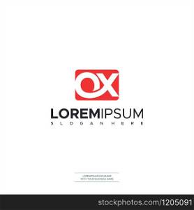 letter OX Symbols logo icon design template elements Vector Illustration