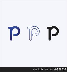 Letter P an d P Logo vector illustration design