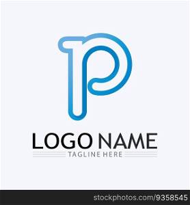 Letter P an d P Logo vector illustration design