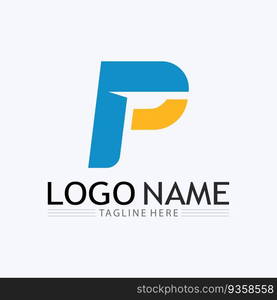 Letter P an d P Logo vector illustration design