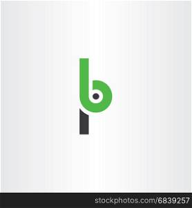 letter p and b logo icon design