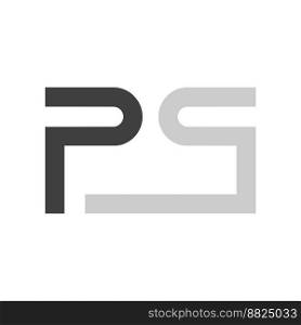 Letter P and S logo design