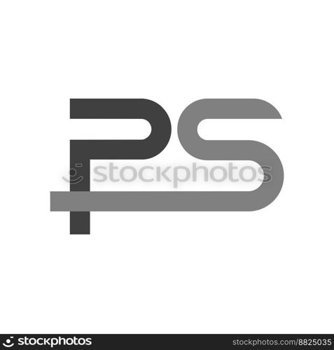 Letter P and S logo design