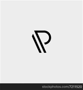Letter P AP Monogram Logo Design Minimal Icon With Black Color. Letter P AP Monogram Logo Design Minimal